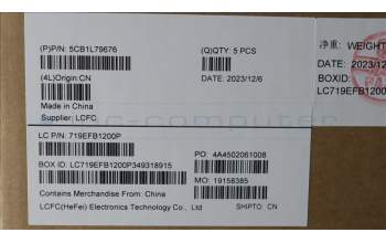 Lenovo 5CB1L79676 COVER Upper Case ASM_TC L83AR AG D