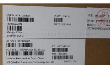 Lenovo 5CB1L79678 COVER Upper Case ASM_TUR L83AR AG D