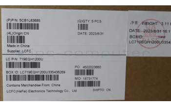 Lenovo 5CB1L83685 COVER Upper Case ASM_KOR L82Y5 FP SG BL