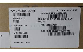 Lenovo 5CB1L84704 COVER UpperCaseASM_ENG C 82Y4 WH RGB