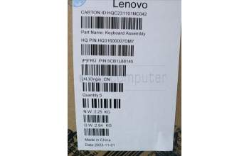 Lenovo 5CB1L88145 COVER Upper Case ASM_UKE_H 83E0_NFP_STGY