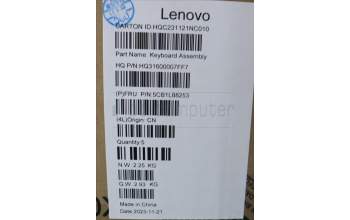 Lenovo 5CB1L88253 COVER Upper Case ASM_THAI_H83E0_NFP_MIGY