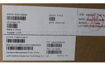 Lenovo 5CB1L99529 COVER Upper Case ASM_SPA L 83ERAG BL