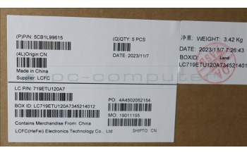 Lenovo 5CB1L99615 COVER Upper Case ASM_HUN L 83ERABFP BL