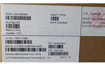 Lenovo 5CB1M03633 COVER Upper Case ASM_CZE/SLK L 83ERAB BL
