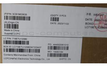 Lenovo 5CB1M03635 COVER UpperCaseASM_EUROENGL83ERABBL