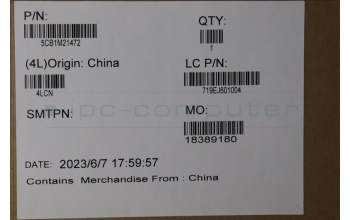 Lenovo 5CB1M21472 COVER FRU E16G1_DCOVER_AL_BK W/SCREW ROW