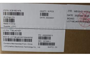 Lenovo 5CB1M21476 COVER FRU COVER KE451_D_COVER_PL_ASSY_GY