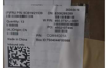 Lenovo 5CB1M21539 COVER FRU C COVER, ASM, WLAN, AMD COOK