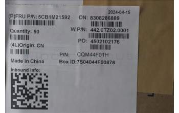 Lenovo 5CB1M21592 COVER FRU STRIP COVER, 2-in-1 SG L13 FR