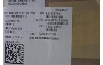 Lenovo 5CB1M21596 COVER FRU C COVER, Clamshell SG Fenrir3