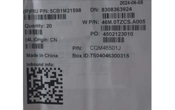 Lenovo 5CB1M21598 COVER FRU C COVER, 2-in-1 N-WFC SG FR3