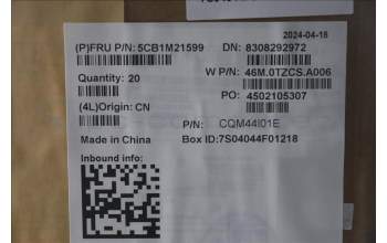 Lenovo 5CB1M21599 COVER FRU C COVER, 2-in-1 WFC BK FR3