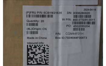 Lenovo 5CB1M21635 COVER FRU CCOV,ASM,INTEL,WLAN,DSCR,BLANC