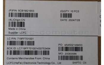 Lenovo 5CB1M21653 COVER FRU COVER LT6E0_B_COVER_DUMMY_ASSY