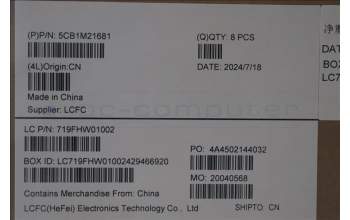 Lenovo 5CB1M21681 COVER FRU COVER LP6C0_BCOVER_NONCAM_ASSY