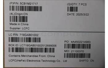 Lenovo 5CB1M21717 COVER MTS40_D_COVER_WW_BK_ASSY