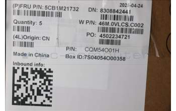 Lenovo 5CB1M21732 COVER C CVRASM,NWFC,TP,WL ANT,BK,300W G5