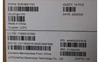 Lenovo 5CB1M21743 COVER ME470_D_COVER_SUB_ASSY_AL BLACK