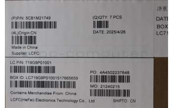 Lenovo 5CB1M21749 COVER FRUCOVER ME630_D_COVER_PL_BK w/SCW