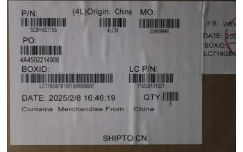 Lenovo 5CB1M21755 COVER FRU COVER MTS40_HINGE_CAP_BL_ASSY