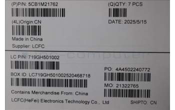 Lenovo 5CB1M21762 FRU MT045_D_COVER_WWAN_BK_ASSY