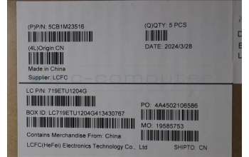 Lenovo 5CB1M23516 COVER Upper Case ASM_POR L 83ERAGFP NBL