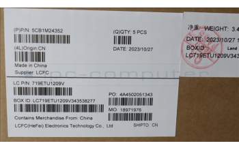 Lenovo 5CB1M24352 COVER Upper Case ASM_NORDIC L 83ERAG NBL