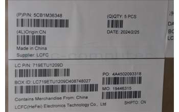 Lenovo 5CB1M36348 COVER Upper Case ASM_UKR L 83ERAG NBL
