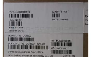 Lenovo 5CB1M36678 COVER Upper Case ASM_ITA L 83ERFB NBL