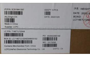 Lenovo 5CB1M41397 COVER Upper Case ASM_SPA L 83ERAB NBL