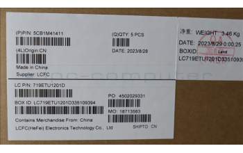 Lenovo 5CB1M41411 COVER Upper Case ASM_HBW L 83ERAB NBL
