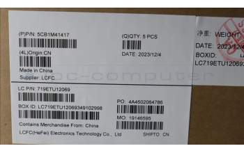 Lenovo 5CB1M41417 COVER Upper Case ASM_SWS L 83ERAB NBL