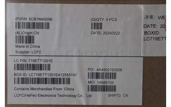Lenovo 5CB1M45296 COVER Upper Case ASM_BEL L 83ESNFABBL
