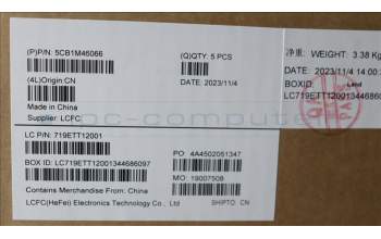 Lenovo 5CB1M46066 COVER UpperCaseASM_NORDICL83ESFPAGNBL
