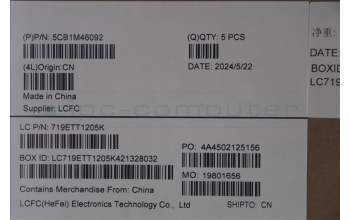 Lenovo 5CB1M46092 COVER Upper Case ASM_ARA L 83ESNFPAGNBL
