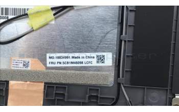 Lenovo 5CB1M46098 C-Cover with keyboard, Belgian, Arctic Grey, Non-Backlight, Non-Fingerprint, UK