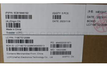 Lenovo 5CB1M46192 COVER Upper Case ASM_POR L 83EQFP AG