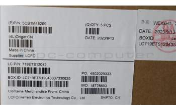 Lenovo 5CB1M46209 COVER Upper Case ASM_EURO ENGL83EQNFPAG