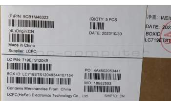 Lenovo 5CB1M46323 C-Cover with keyboard, Spanish, Abyss Blue, Backlight, Fingerprint, UK