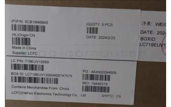 Lenovo 5CB1M46845 C-Cover with keyboard, Belgian, Arctic Grey, Backlight, Fingerprint, UK