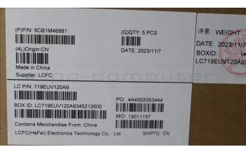 Lenovo 5CB1M46881 COVER Upper Case ASM_ENG L 83EMAG BL