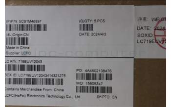 Lenovo 5CB1M46897 C-Cover with keyboard, Portuguese, Arctic Grey, Backlight, UK