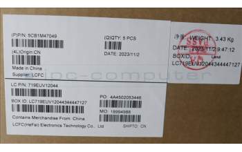 Lenovo 5CB1M47049 COVER Upper Case ASM_GER L 83EMAGFP NBL