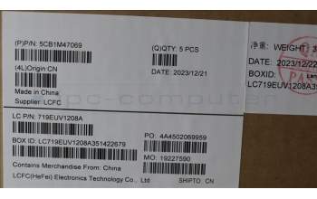Lenovo 5CB1M47069 COVER Upper Case ASM_ITA L 83EMAG NBL