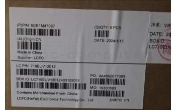 Lenovo 5CB1M47087 COVER Upper Case ASM_BEL L 83EMAG NBL