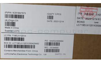 Lenovo 5CB1M47573 COVER Upper Case ASM_FRA L 83EMAB NBL