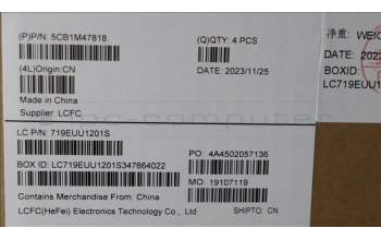 Lenovo 5CB1M47818 C-Cover with keyboard, Belgian, Arctic Grey, Fingerprint, UK