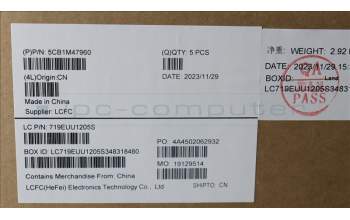 Lenovo 5CB1M47960 COVER Upper Case ASM_NORDIC L 83ELFPAB