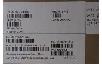 Lenovo 5CB1M48039 COVER UpperCaseASM_EURO ENG L83ENFPAGNBL